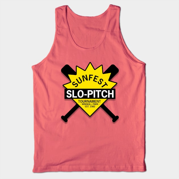 Sunfest Slo-Pitch Shirt Tank Top by FahlDesigns